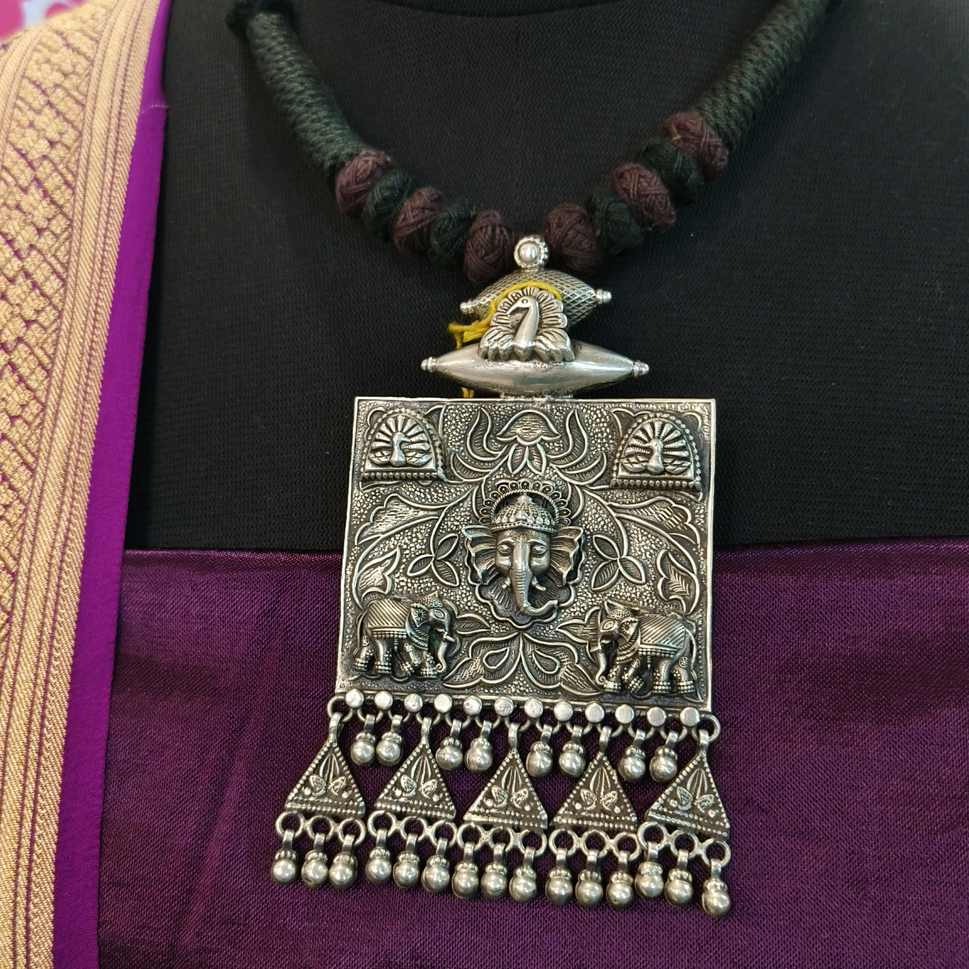 Kaara Tribal Necklace in silver